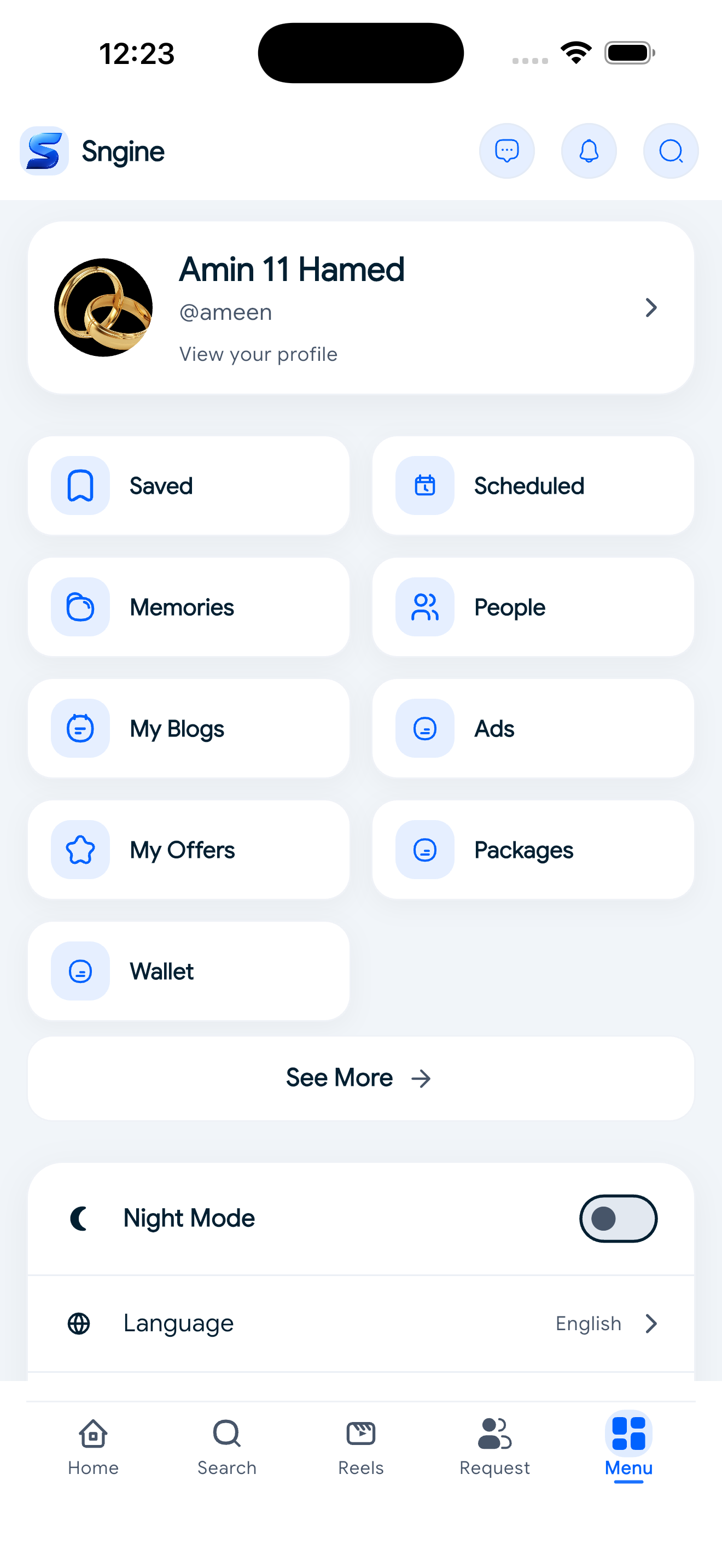 Sngine Timeline – Flutter Social Networking App (Android & iOS) mobile preview